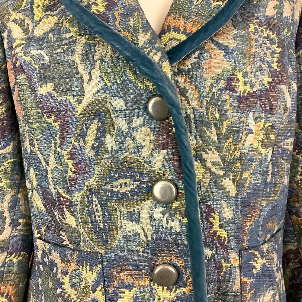 TALBOTS Floral Brocade Tapestry Blazer Jacket - Picture 3 of 10